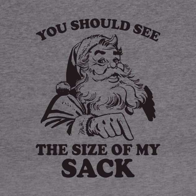 You Should See The Size Of My Sack Funny Christmas Santa by teevisionshop